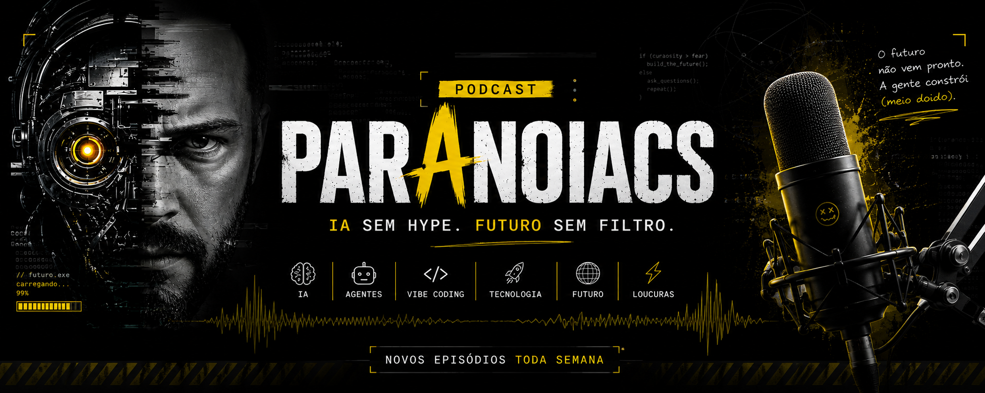 Banner do podcast PARANOIACS